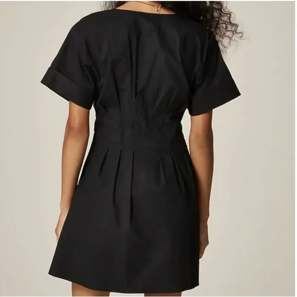 J Crew Wren Mini Shirt Dress 12 12T T12 Tall Black NWT CN617 J.Crew Resort